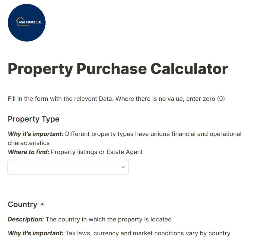 Purchase your Property Purchase Calculator here